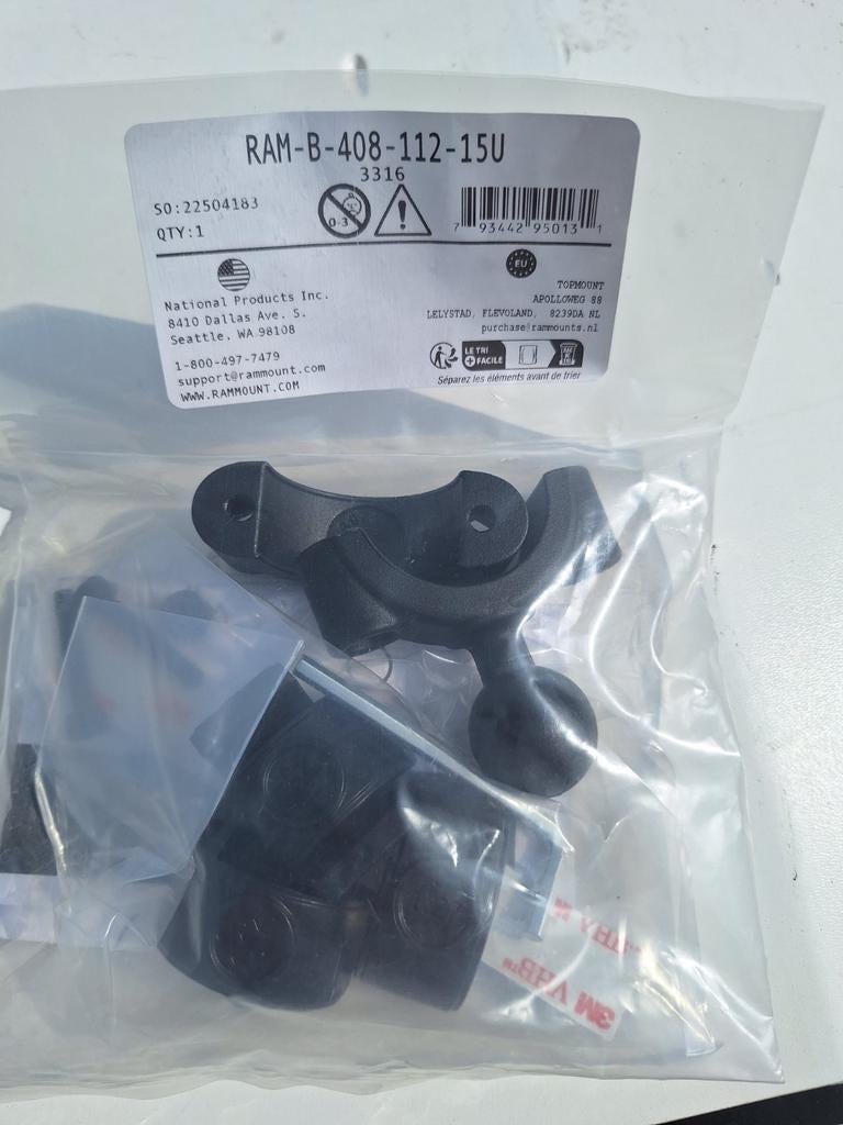 RAM Mount RAM-B-408-112-15U Klembevestiging, Ophalen of Verzenden, Nieuw