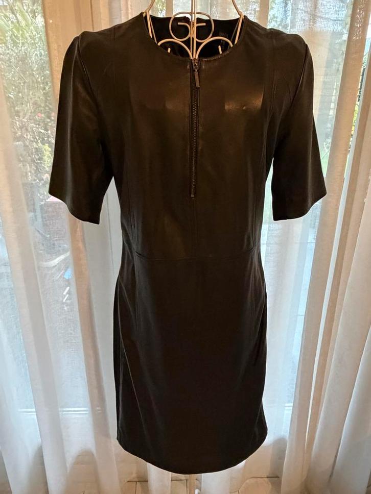 Arma leren jurk maat 38 zwart Zgan, Kleding | Dames, Jurken, Zo goed als nieuw, Maat 38/40 (M), Zwart, Knielengte, Ophalen of Verzenden