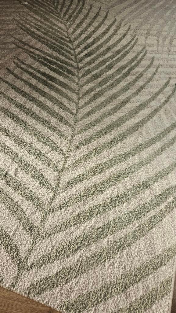 Laagpolig tapijt 160x230cm met bladprint - Karwei, Ophalen, Gebruikt, 200 cm of meer, Modern, Botanisch
