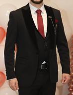 Compleet Trouwpak met Accessoires -Zo Goed als nieuw maat 52, Ophalen of Verzenden, Zo goed als nieuw, Zwart, Trouwpak