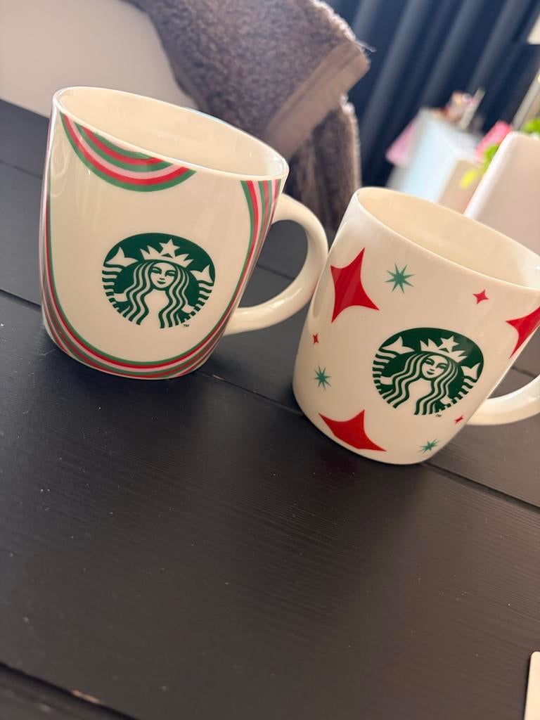 2x Starbucks Kerst Mokken - Make It Yours At Home Editie, Ophalen, Zo goed als nieuw