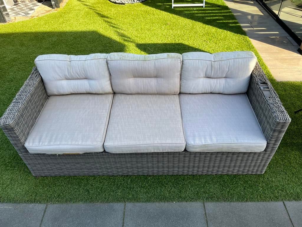 Gratis af te halen: Hartman loungebank, Tuin en Terras, Tuinsets en Loungesets, Ophalen, Gebruikt, Rotan, 3 zitplaatsen