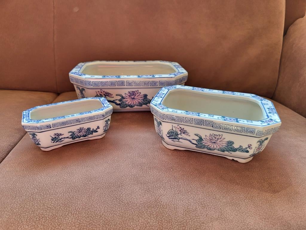 Vintage Chinese Bonzai Potten WD-027, Ophalen of Verzenden, Tweedehands, Tweedehands, Tweedehands