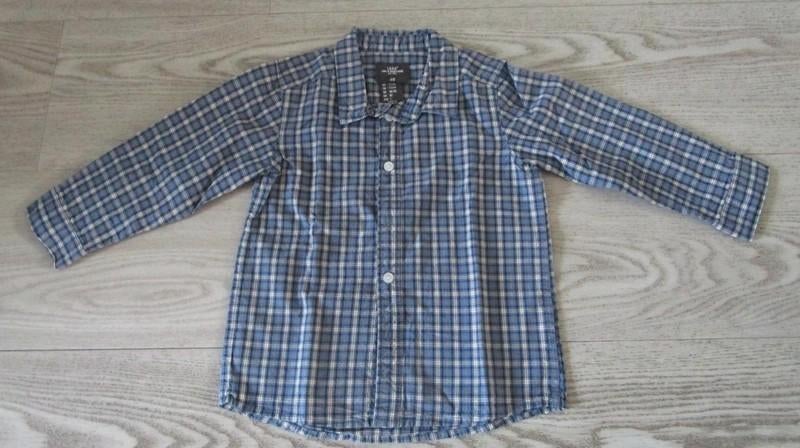 H&M L.O.G.G Geruit Overhemd – Blauw, Maat EU 92, Kinderen en Baby's, Kinderkleding | Maat 92, H&M, Overhemd of Blouse, Ophalen of Verzenden