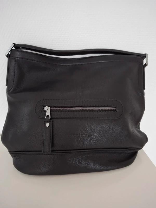 Longchamp zwarte leren schoudertas. Nieuw staat, Sieraden, Tassen en Uiterlijk, Tassen | Damestassen, Ophalen of Verzenden, Nieuw