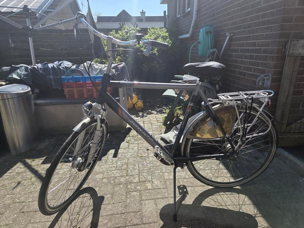Heren Stadsfiets, Fietsen en Brommers, Fietsen | Heren | Herenfietsen, Gebruikt, Velgrem, Versnellingen, 57 tot 61 cm