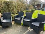 Tuinstoelen, Ophalen, 4 zitplaatsen, Kunststof, Zo goed als nieuw