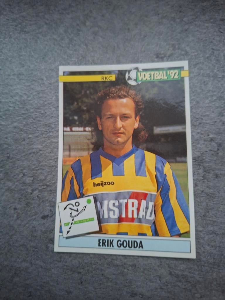Panini sticker Voetbal 92. Speler Erik Gouda RKC Waalwijk., Verzenden, Zo goed als nieuw, Sticker