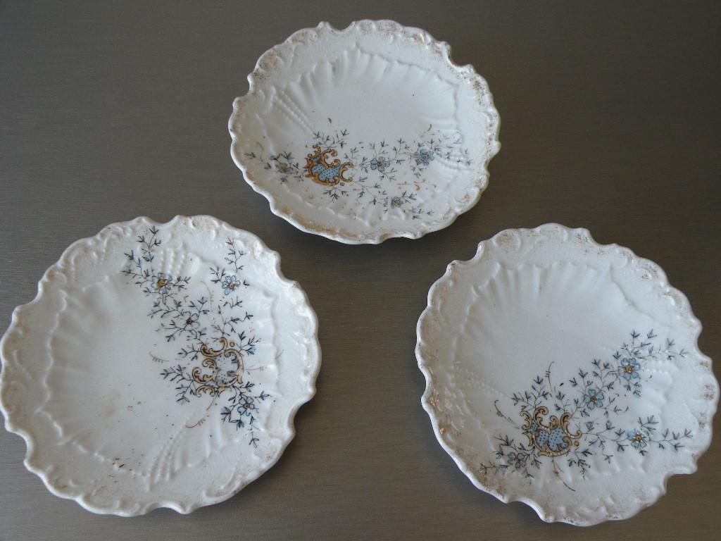 Gebakschoteltjes, pindabakjes, 3 stuks., Ophalen of Verzenden, Zo goed als nieuw, Porselein, Overige stijlen