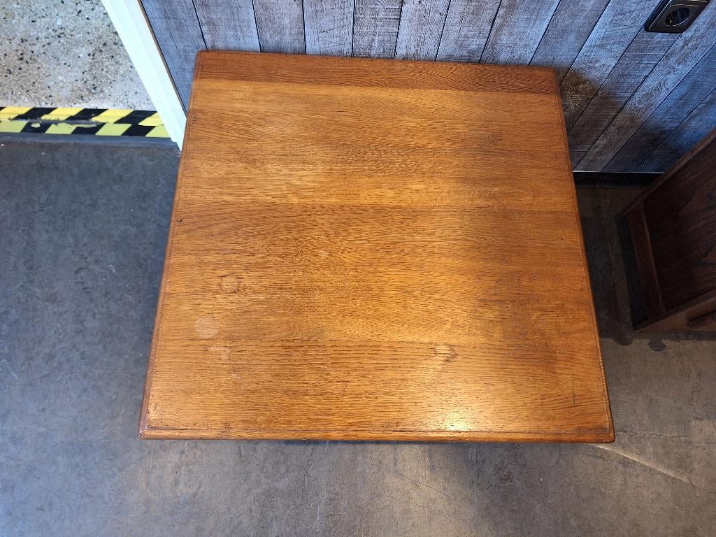 Massief grenen salontafel / bijzettafel, Ophalen, Gebruikt, 50 tot 100 cm, Massief hout