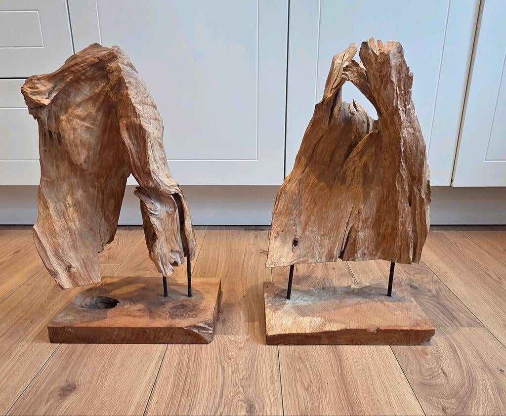 Houtsculptuur, Ophalen of Verzenden, Zo goed als nieuw