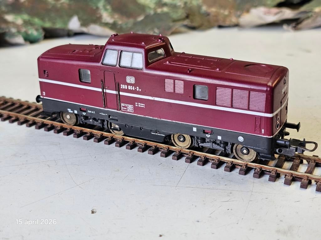 Modeltrein Ho lima V-280 DB diesellokomotief, Ophalen of Verzenden, Gelijkstroom, Wagon, Lima