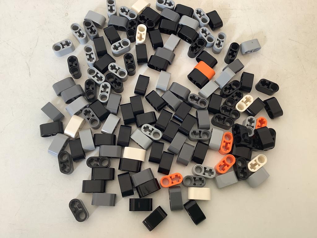 Lego technic hefarm 1x2 dik met pin en asgat, Ophalen of Verzenden, Gebruikt, Losse stenen, Lego