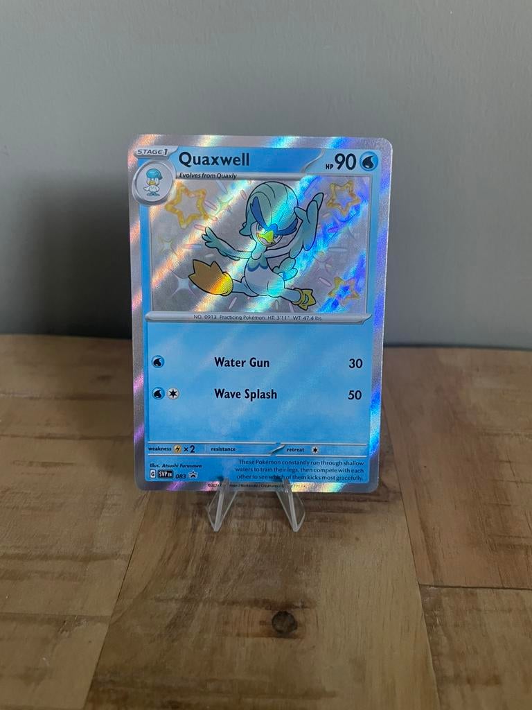 Pokemon SV Black Star Promos - 083 Quaxwell (Shiny), Ophalen of Verzenden, Zo goed als nieuw