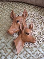 Brocante Wand Decoratie Herten / Hertenkop ** Mimosa **, Ophalen of Verzenden