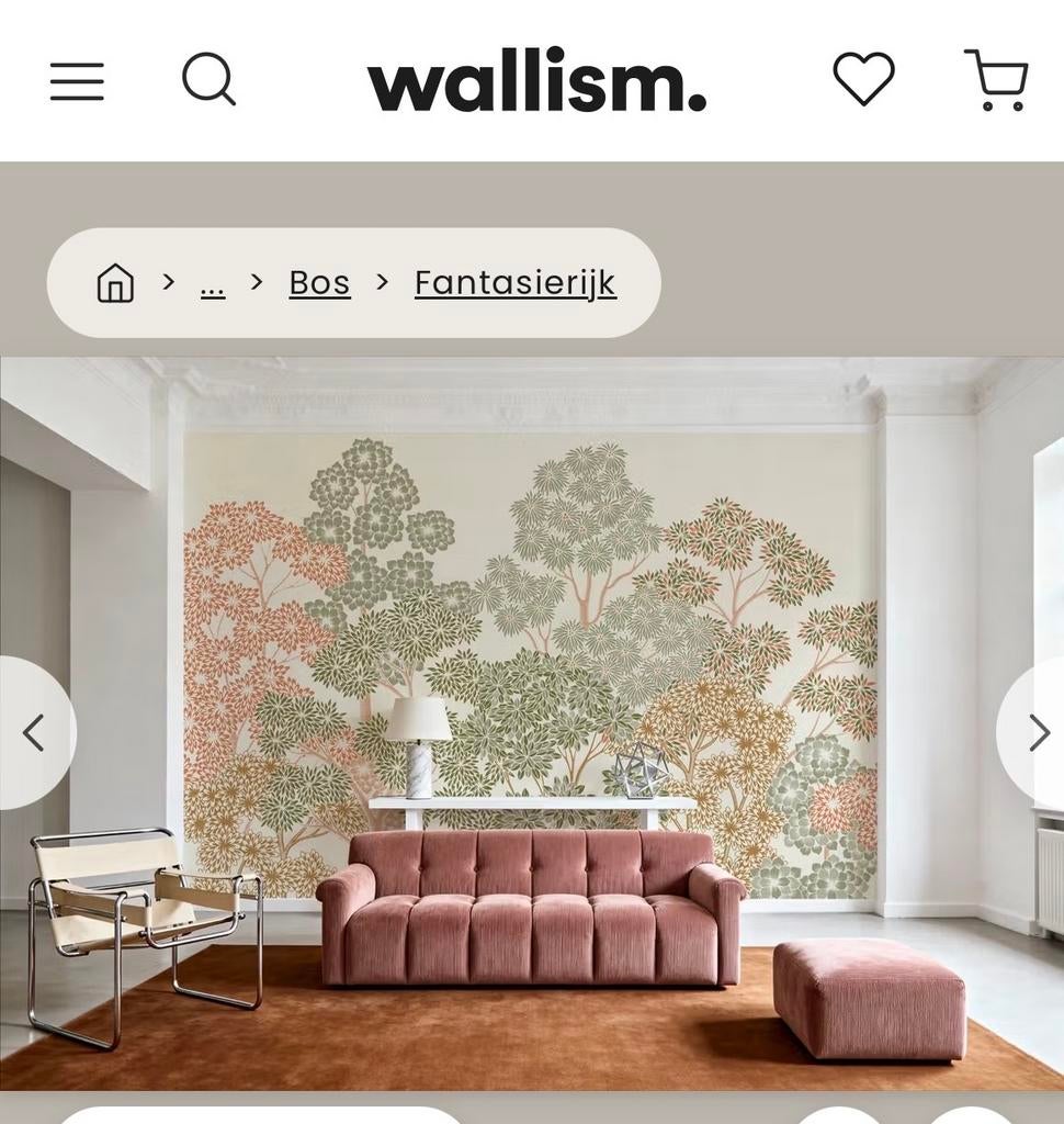 Wallism Bos Behang 260x210 - Overleaf Woodland Green, Ophalen of Verzenden, Minder dan 10 m², Groen