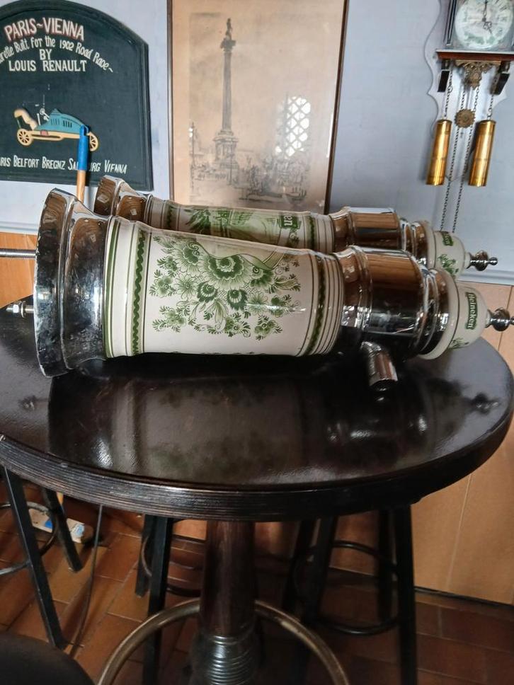 Heineken biertaps porselein, Verzamelen, Biermerken, Gebruikt, Overige typen, Heineken, Ophalen