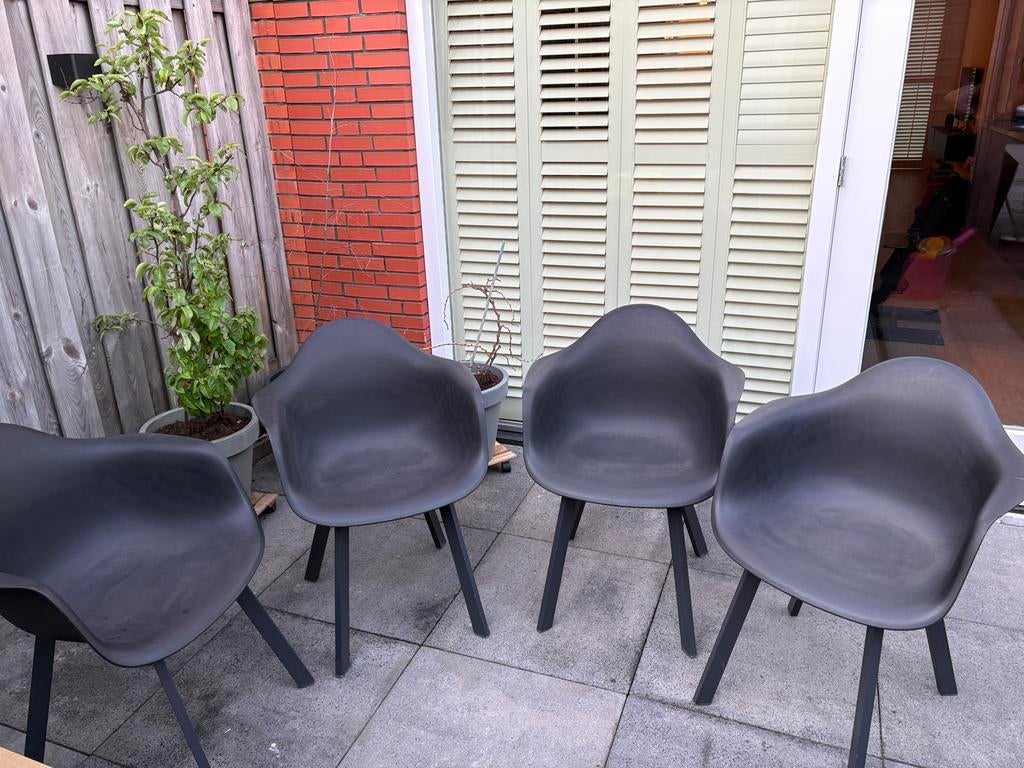 4 Bois Le Duc tuinstoelen met kussens, Ophalen, Gebruikt, Overige materialen