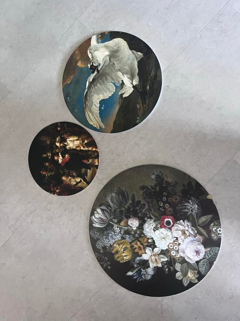 Ronde schilderijen van authentieke kunstwerken, Antiek en Kunst, Ophalen