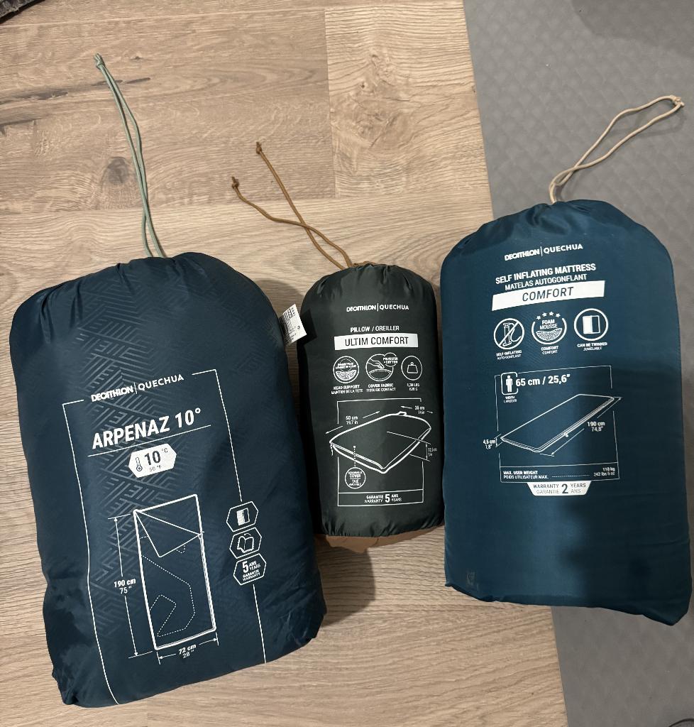 slaapzak, slaapmat & kussen, Ophalen, Gebruikt, 1-persoons