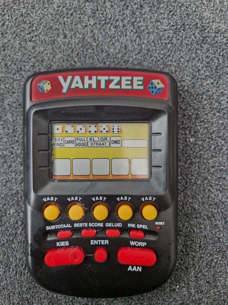 Vintage Yahtzee Elektronisch Handheld Spel, Hobby en Vrije tijd, Denksport en Puzzels, Ophalen of Verzenden, Minder dan 500 stukjes