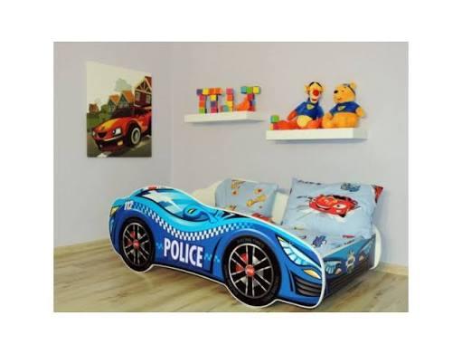 Peuterbed politie auto inclusief matras, Ophalen, 70 tot 85 cm, 140 tot 160 cm, Zo goed als nieuw