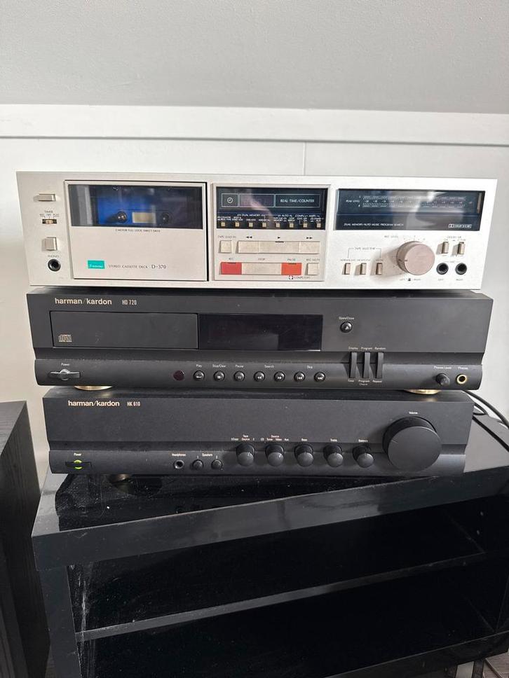 Vintage Harman Kardon HK610 Versterker & HD720 CD-speler, Audio, Tv en Foto, Versterkers en Receivers, Gebruikt, Minder dan 60 watt