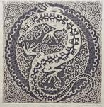 Dirk Boode - Vierkantvulling met hagedis, Ophalen of Verzenden