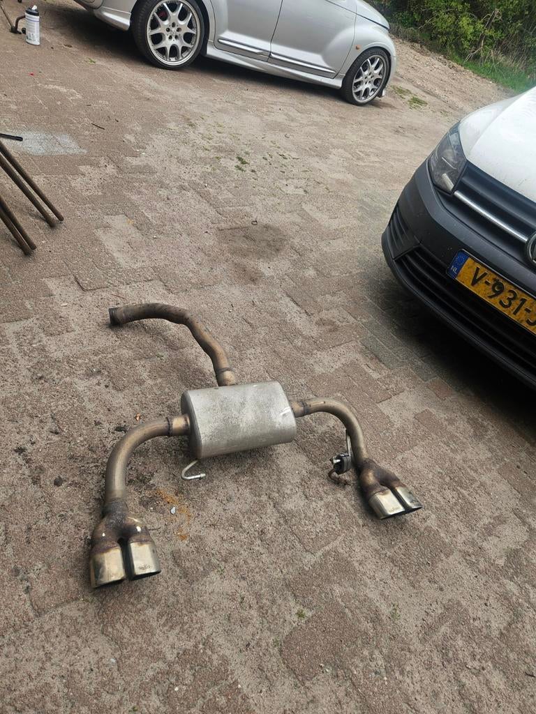 dubbele rvs uitlaat chrysler pt cruiser, Ophalen, Nieuw, Chrysler