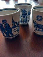 3 Delfts Blauw  bekers Royal G unicum 6/6 Walcheren, Antiek en Kunst, Ophalen of Verzenden