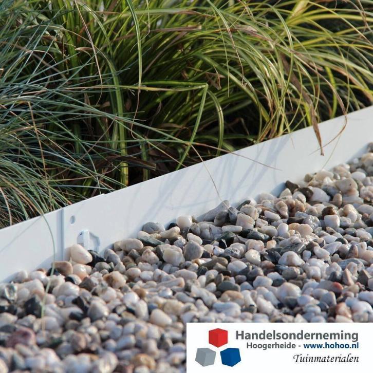 Kantopsluiting wit gecoat moderne strakke vormen ronde paden, Tuin en Terras, Grind, Keien en Split, Nieuw, Overige typen, Wit