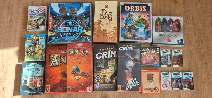 Diverse spellen, Hobby en Vrije tijd, Gezelschapsspellen | Bordspellen, Zo goed als nieuw, Een of twee spelers, Drie of vier spelers