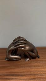 Bronzen beeldje man en vrouw en gevouwen handen, Ophalen of Verzenden