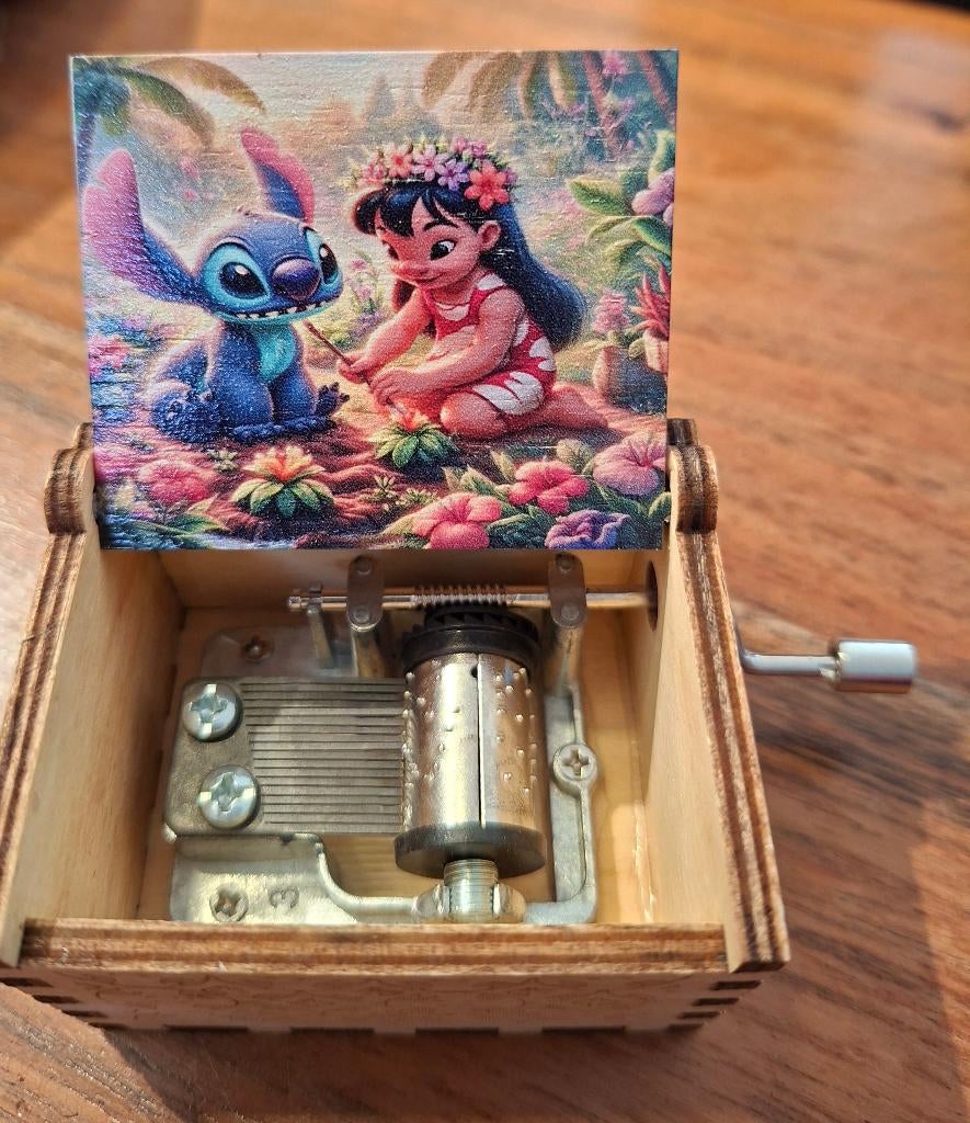 Stitch Muziekdoosje - Houten Speeldoos, Ophalen of Verzenden, Overige figuren, Nieuw, Overige typen