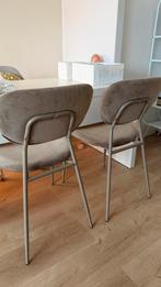 Eetkamer stoelen taupe | beige | velvet | kwantum, Ophalen of Verzenden, Zo goed als nieuw, Overige kleuren, Vijf, Zes of meer stoelen