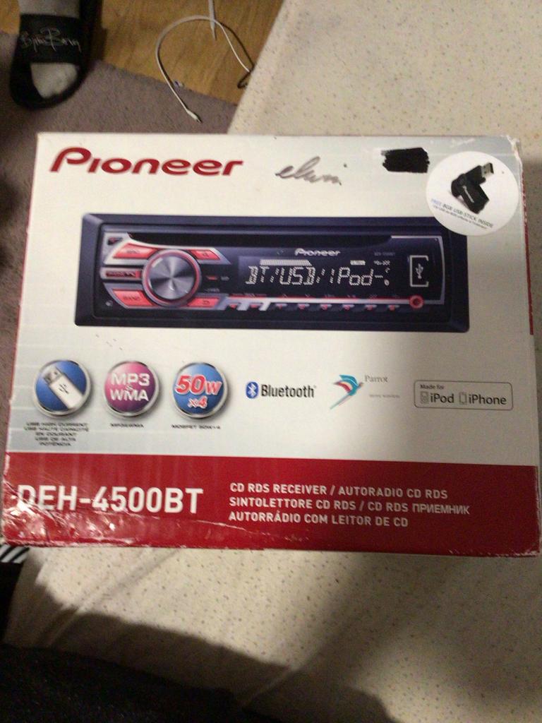 Pioneer DEH-4500BT Autoradio met Bluetooth en USB, Ophalen, Gebruikt
