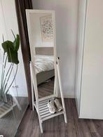 Witte passpiegel met schoenenrek, Ophalen, Minder dan 50 cm, Zo goed als nieuw, 150 tot 200 cm