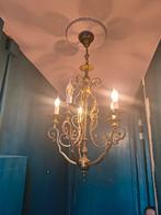 Antieke Barok Kroonluchter - Messing met 5 Lichtpunten, Ophalen