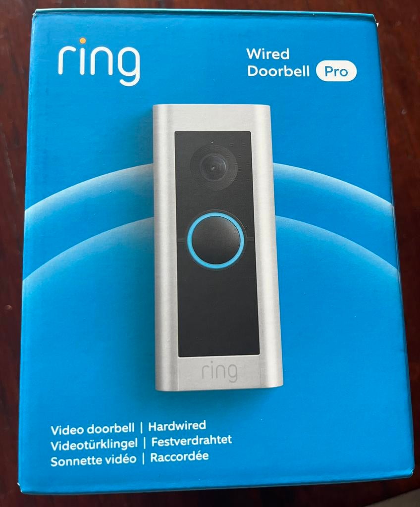 Ring Bedrade Video Deurbel Pro 1 - Slimme Deurbel, Ophalen of Verzenden, Bewegingsdetectiesensor, Nieuw, Bedraad