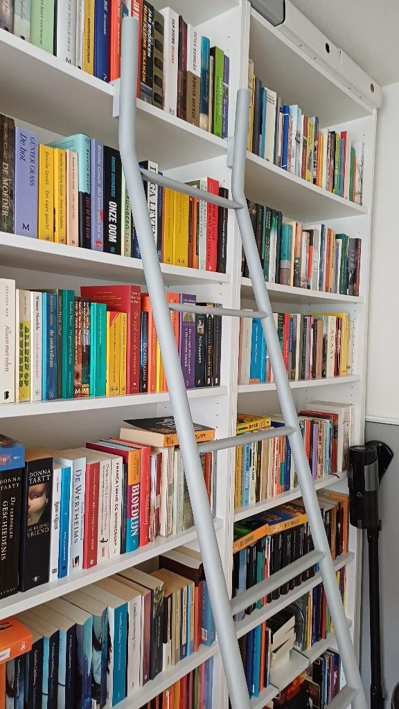 Stevige aluminium bibliotheek/boekenkasttrap, Ophalen, 200 cm of meer, 50 tot 100 cm, Zo goed als nieuw