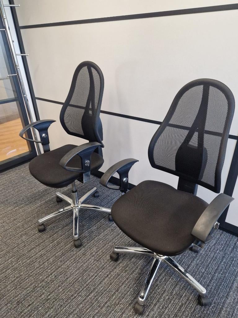 Twee nette bureaustoelen, Ophalen, Gebruikt, Zwart, Bureaustoel