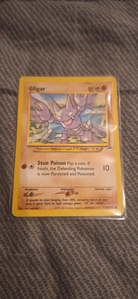 Pokémon kaart Gligar 50 HP, Ophalen of Verzenden