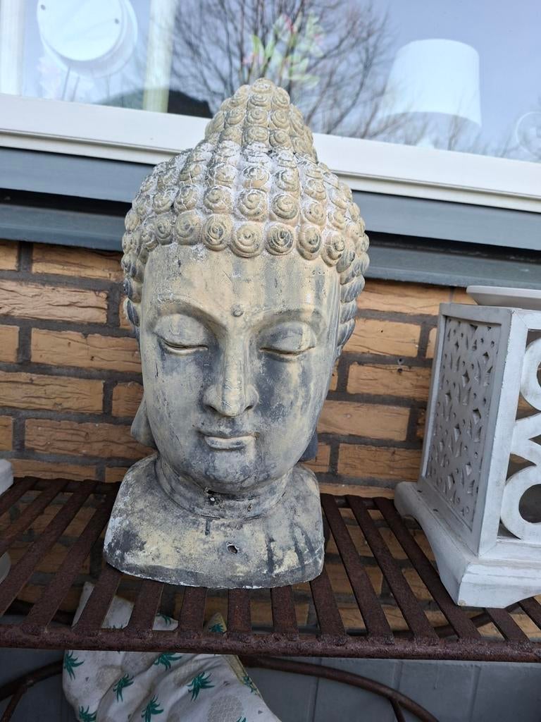 Budha Tuinbeeld, Tuin en Terras, Tuinbeelden, Ophalen, Gebruikt, Steen, Boeddhabeeld
