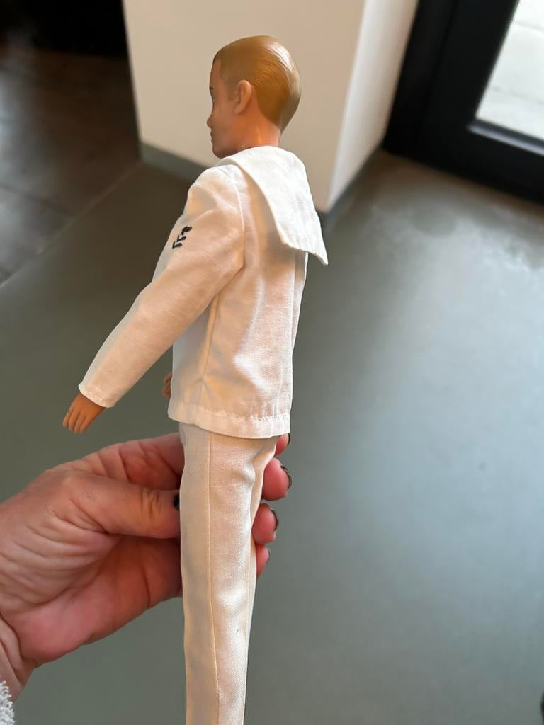 Vintage Ken Barbie Sailor outfit met schoenen 1962, Verzamelen, Poppen, Ophalen of Verzenden, Gebruikt, Kleertjes