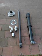 Rookkanaal pelletkachel 80/130mm, Ophalen, Gebruikt, Overige typen, 60 tot 150 cm