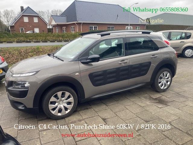 CITROEN C4 Cactus PureTech Shine 60KW / 82PK Navigatie, Auto's, Stof, Gebruikt, 1199 cc, Bruin