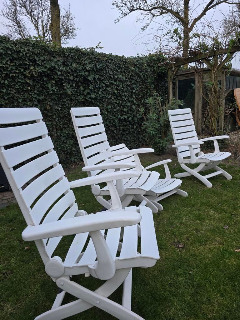 Kettler Tiffany tuinstoelen (2 of 6), Tuin en Terras, Tuinstoelen, Ophalen of Verzenden, Gebruikt, Kunststof, Verstelbaar