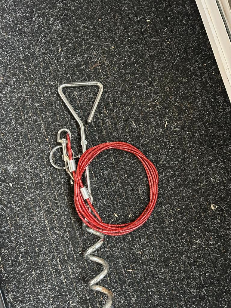 Honden lijn met grondpen, Ophalen of Verzenden, Zo goed als nieuw