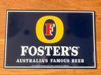 Emaille bord reclamebord bord foster’s Australië bier, Ophalen of Verzenden, Zo goed als nieuw, Reclamebord, Plaat of Schild, Overige merken
