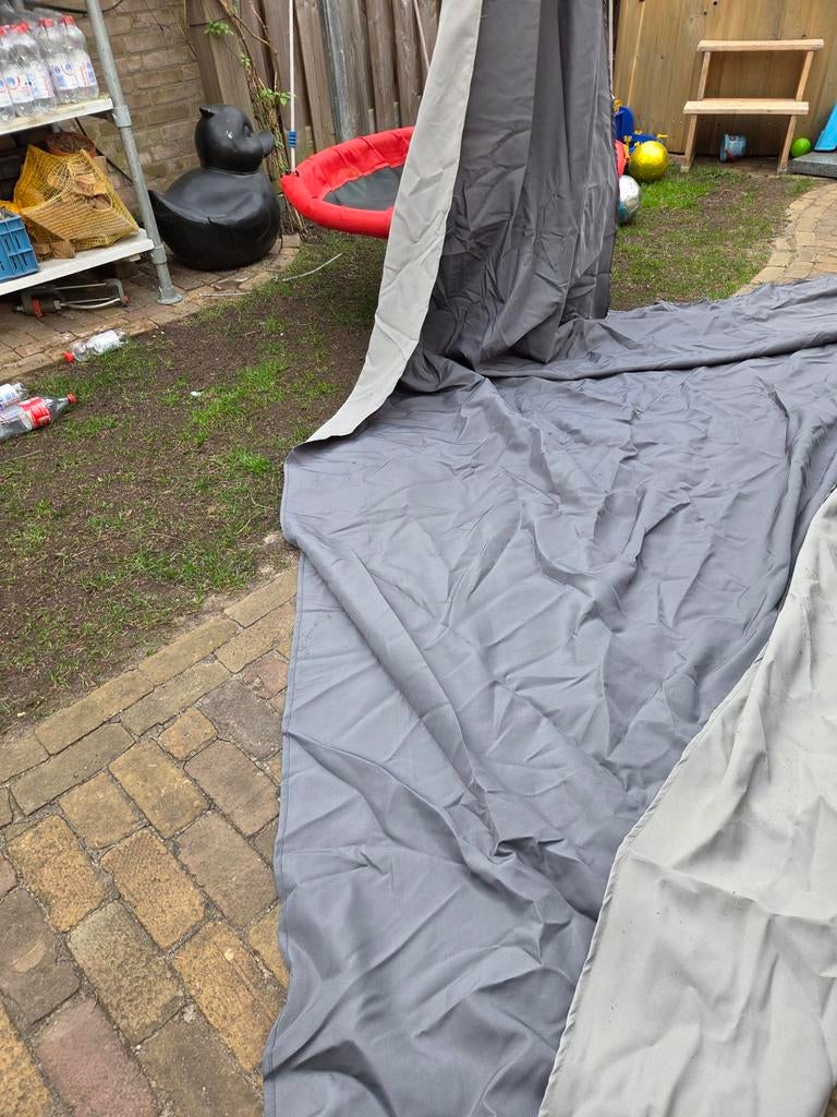 Driehoek Schaduwdoek Antraciet/Grijs - Groot, Tuin en Terras, Schaduwdoeken, Ophalen of Verzenden, Gebruikt